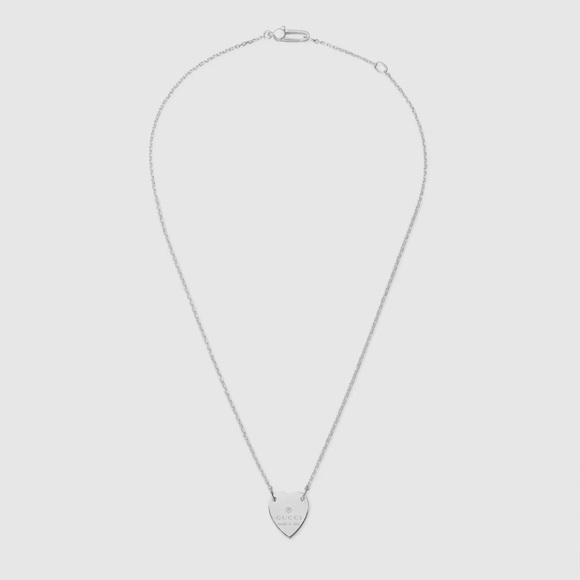 Authentic Gucci Silver Heart Pendant Necklace - Picture 1 of 8